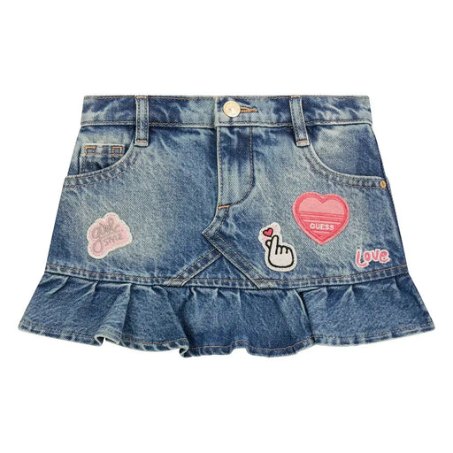 Guess frilled denim skirt - k5rd03.