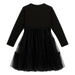 Back view of the Guess black tulle dress.