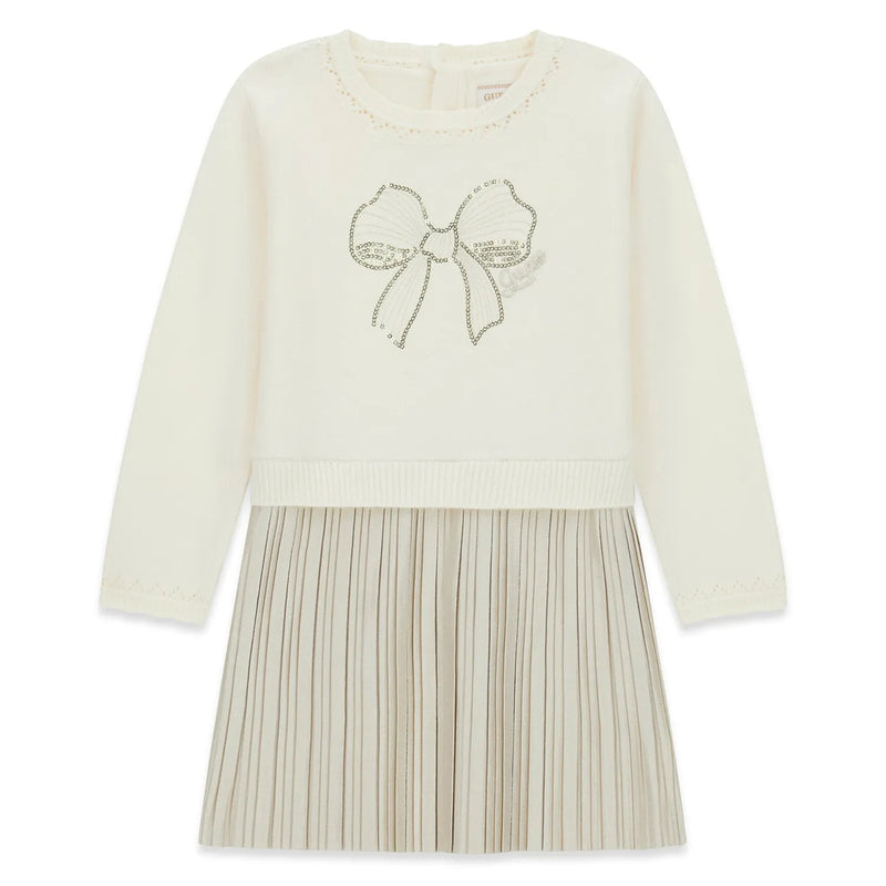 Guess girl's cream white dress - k6yk09.