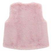 Back of the Guess faux fur gilet.