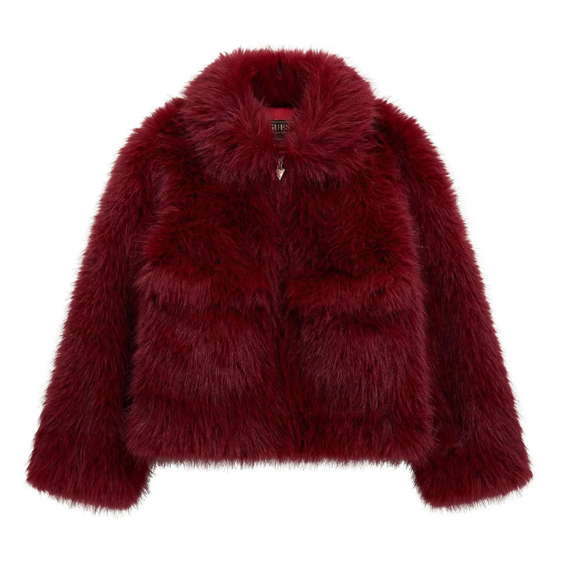 Guess girl's faux fur jacket - j5bl02.