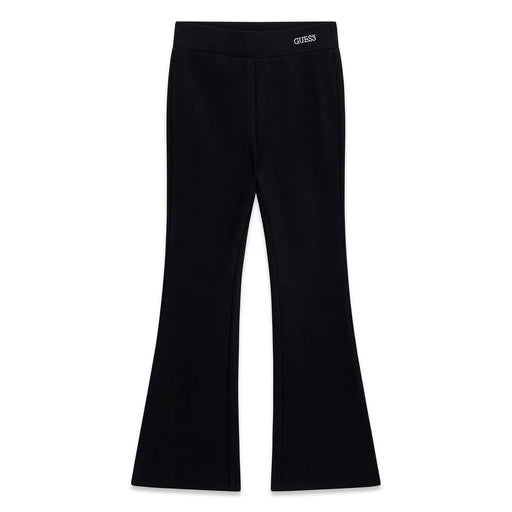 Guess girl's jet black flared leggings - j6yb09.