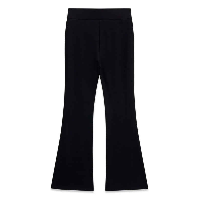 Rear view of the Guess flared leggings.