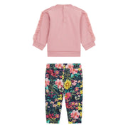 Back of the Guess floral leggings set.