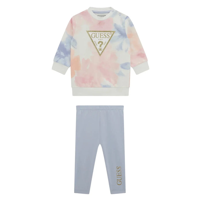 Guess baby girl's floral print tracksuit - a5rg09.