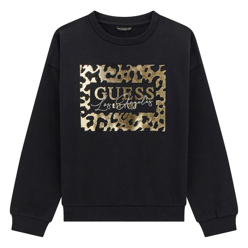 Guess girl's foil logo sweatshirt - j5bq00.