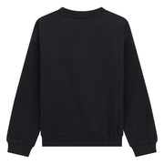 Back of the Guess black foil logo sweatshirt.