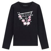 Guess jet black foil logo t-shirt - j5yi01.