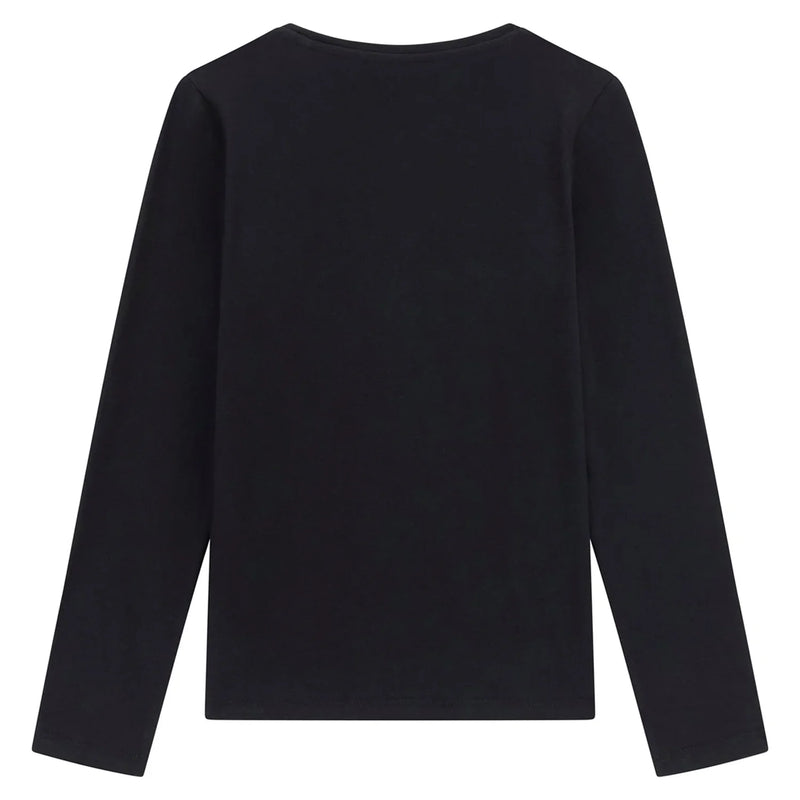 Back of the Guess girl's foil logo t-shirt.