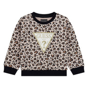 Guess girl's glitter logo sweatshirt - k5bq03.