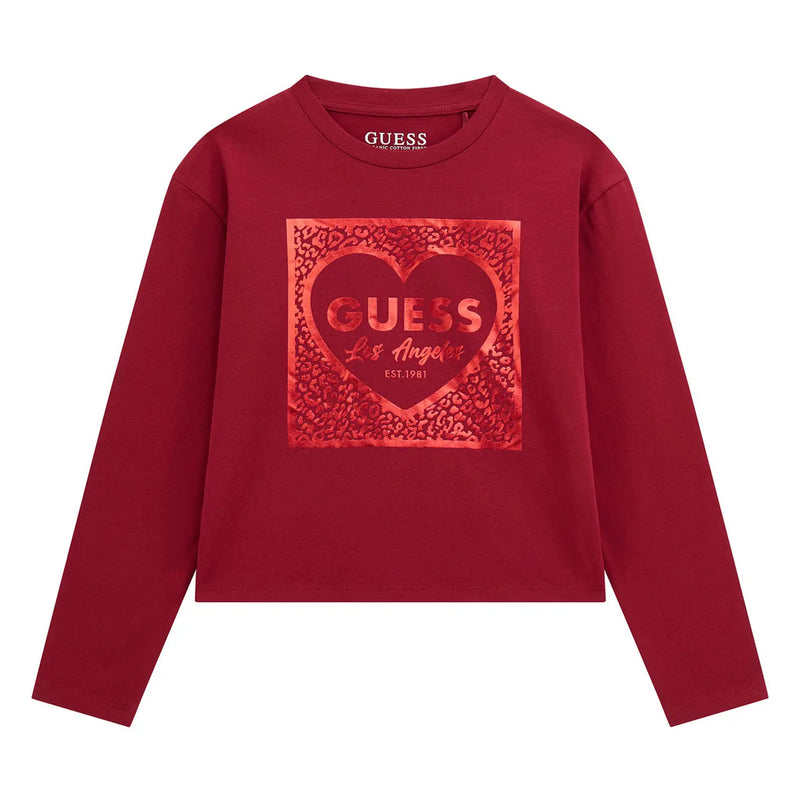 Guess girl's heart logo t-shirt - j5bi01.