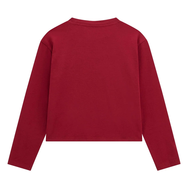 Back of the Guess red heart logo t-shirt.