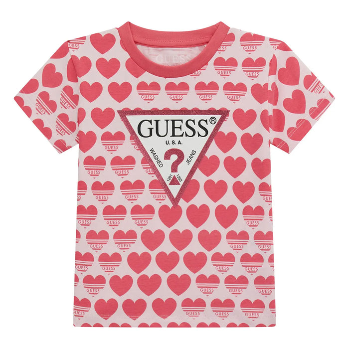 Guess heart print t-shirt - k5ri15.