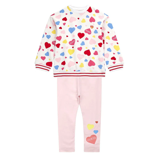 Guess pink heart print tracksuit - k4yg01.