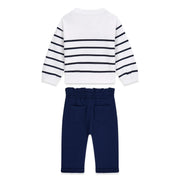 Rear view of the Guess glitter heart tracksuit.