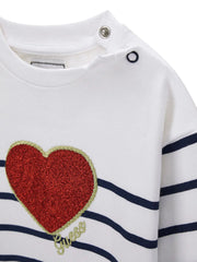 Guess glitter heart tracksuit with glitter heart appliqué.