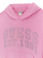 Closer view of the Guess rhinestone hoodie.