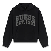 Guess jet black rhinestone hoodie - j6rq02.