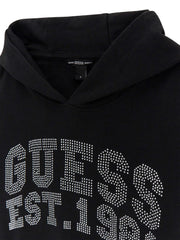 Closer view of the Guess rhinestone hoodie.