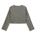 Back of the Guess houndstooth blazer.