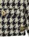 Guess houndstooth jacket with gold monogram buttons.