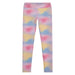Guess leggings with abstract rainbow pattern.