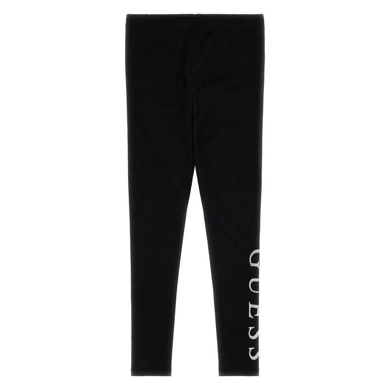 Guess jet black glitter logo leggings - j93b11.