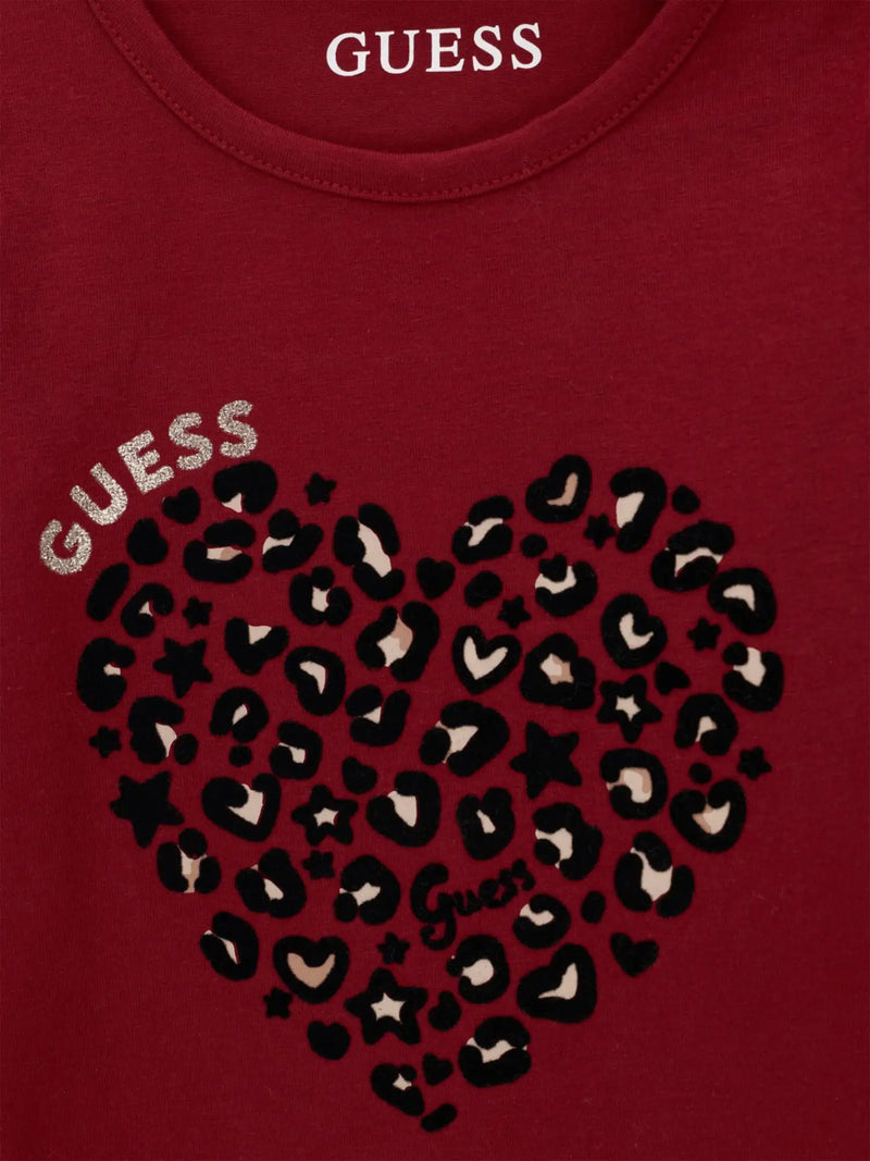 Guess Leopard Print Leggings Set - Red