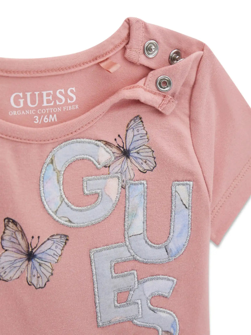Closer look at the Guess butterfly leggings set.