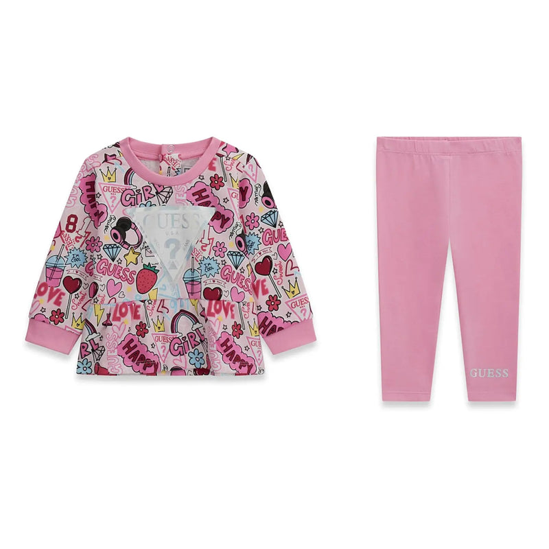 Guess baby girl's patterned leggings set - a6yg03.