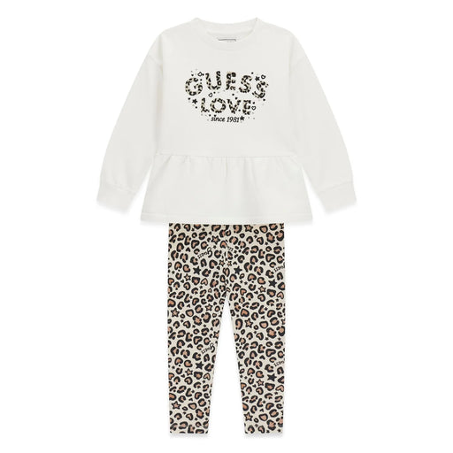 Guess girl's leopard print leggings set - k6bg02.