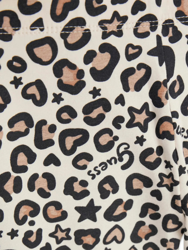 Closer view of the Guess leopard print leggings.