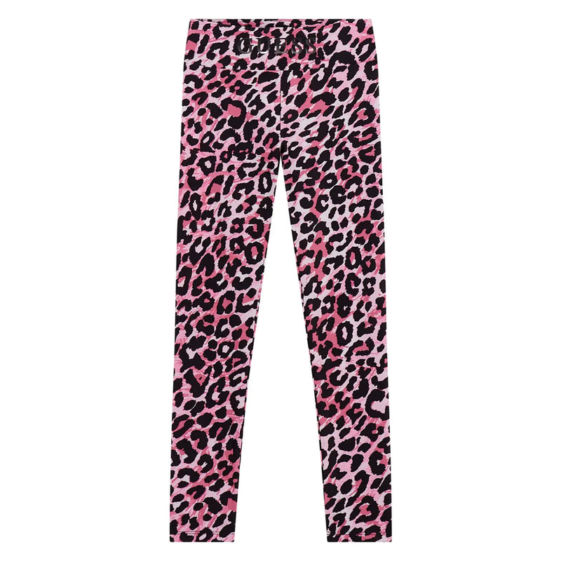 Guess leopard pink leopard print leggings - j5yb00.
