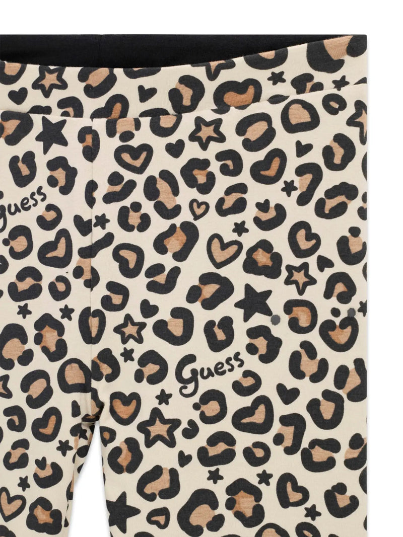 Closer look at the Guess leopard print leggings.