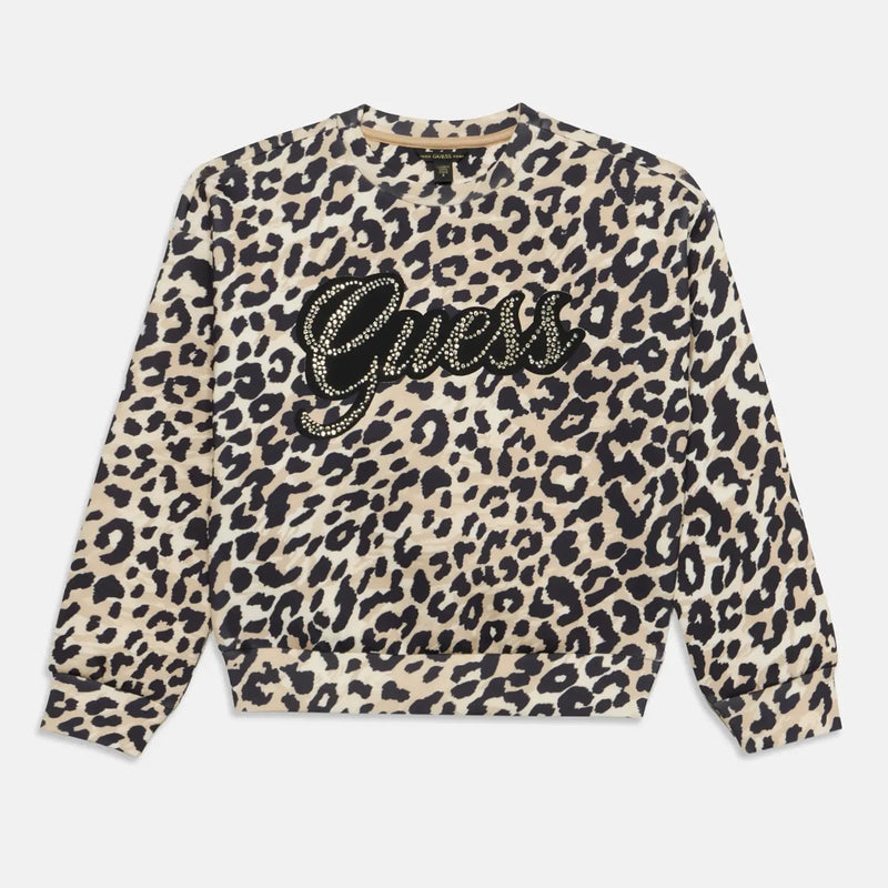 Guess leopard print sweatshirt - j6bq05.