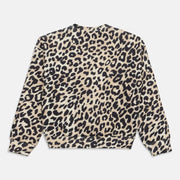 Rear view of the Guess leopard print sweatshirt.