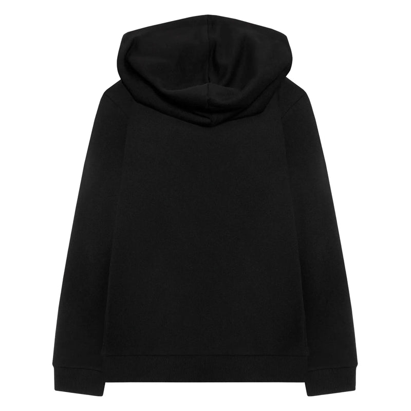 Back of the Guess black logo hoodie.