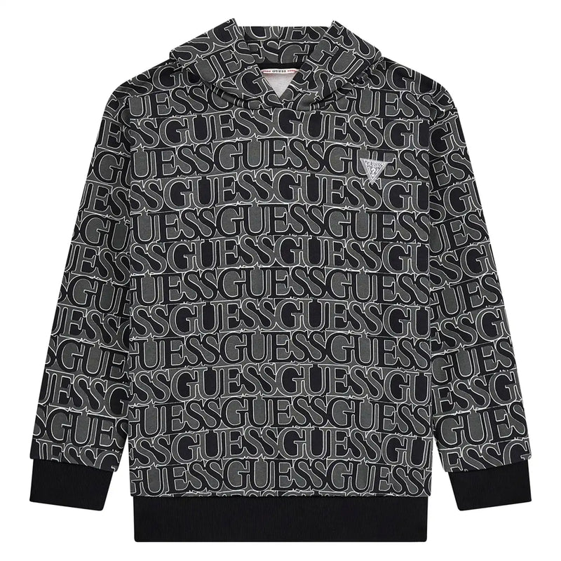 Guess logo print logo print hoodie - j5yq02.