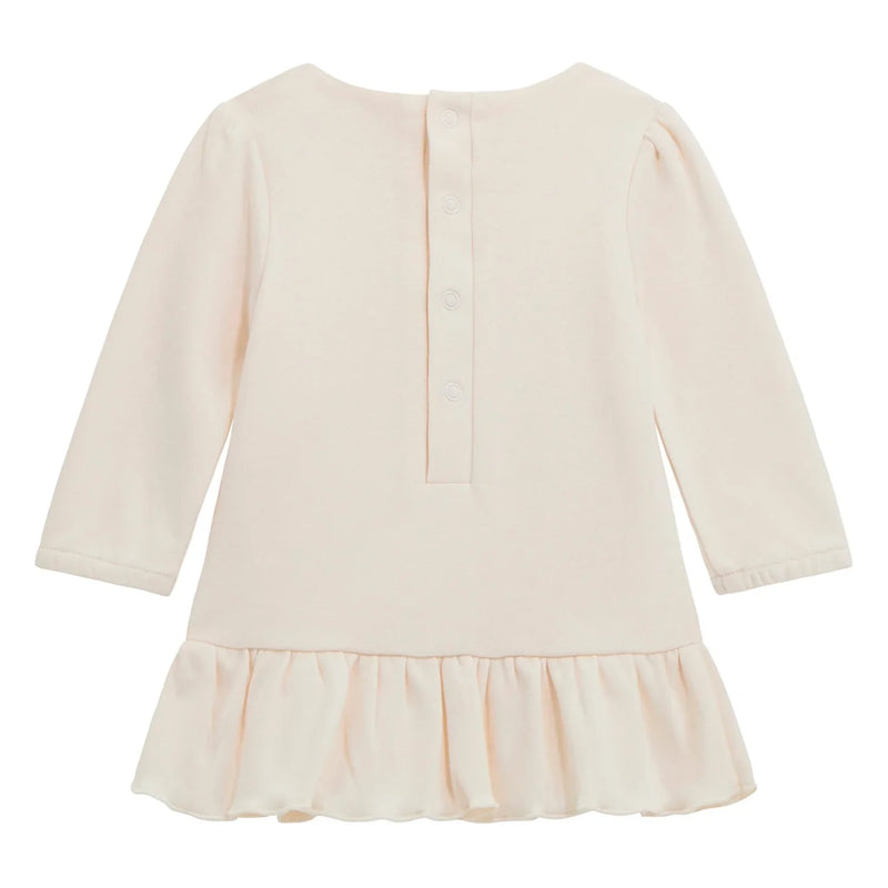 Back of the Guess cream long sleeve dress.