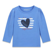 Guess girl's long sleeve heart logo t-shirt - k6ri14.