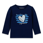 Guess girl's long sleeve heart logo t-shirt - k6ri14.