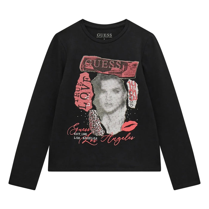 Guess black l/s t-shirt - j4bi20.