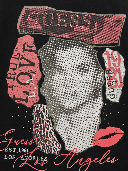 Guess l/s t-shirt with collage print.