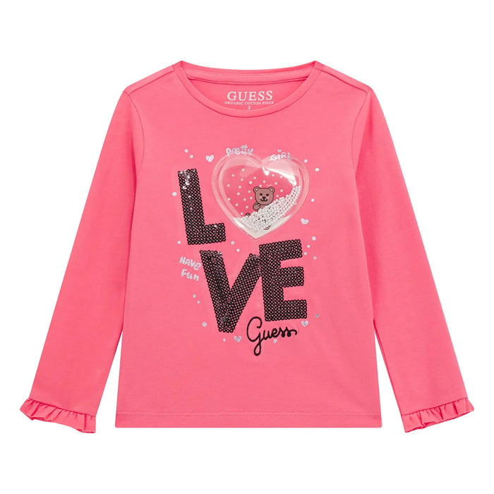 Guess pink l/s t-shirt - k4bi11.