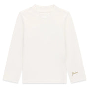 Guess girl's pure white long sleeve t-shirt - k6bi09.