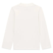 Back of the Guess white long sleeve t-shirt.