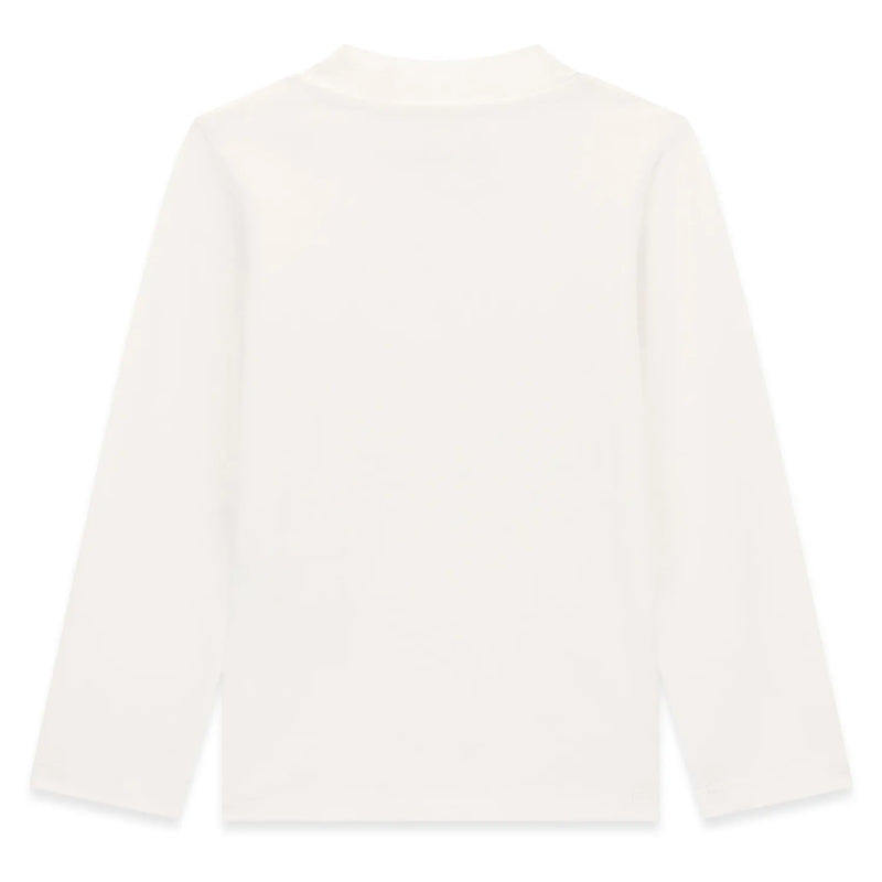 Back of the Guess white long sleeve t-shirt.