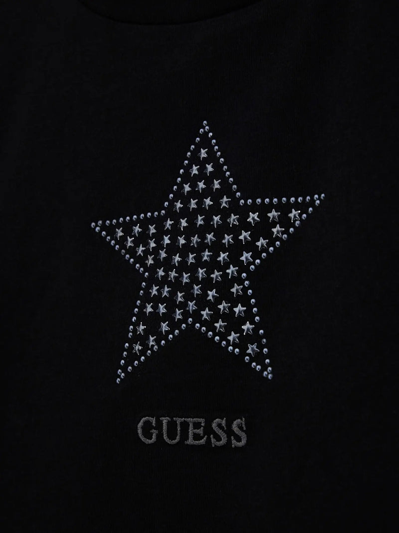 Closer look at the Guess midi t-shirt.