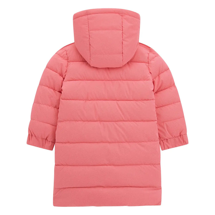 Guess Long Puffer Jacket Pink Bumbles for Kids