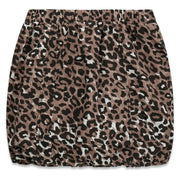 Back of the Guess girl's leopard print skirt.